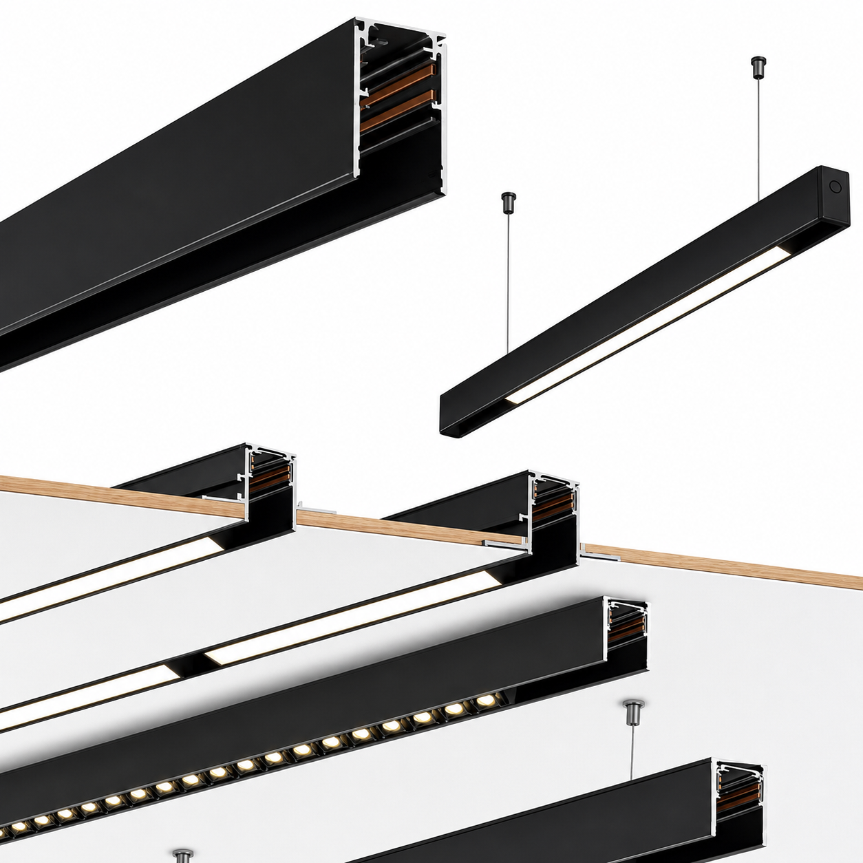 LED Magnetic track rail - view 2