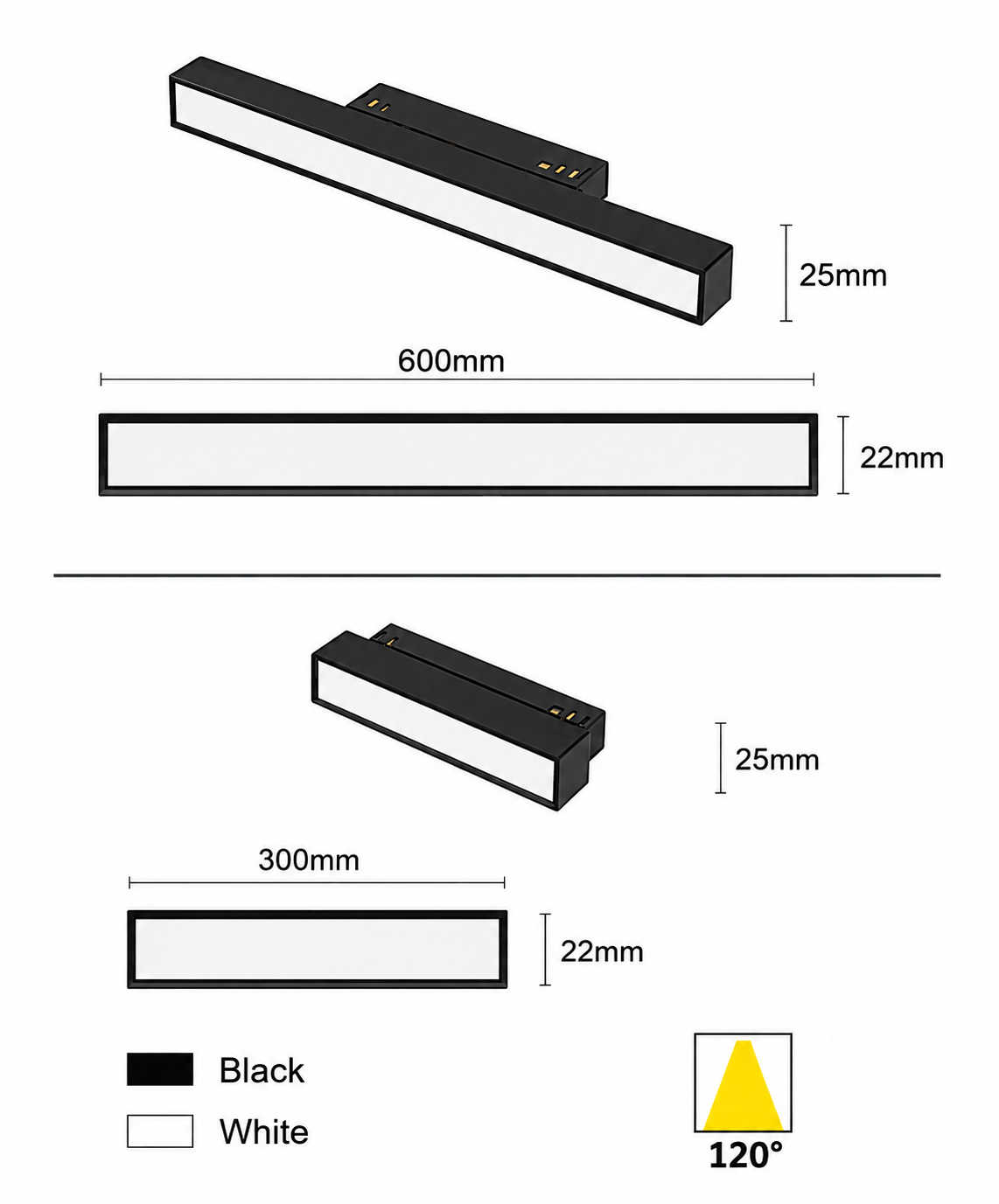 LED Recessed Magnetic Track Line light - view 2