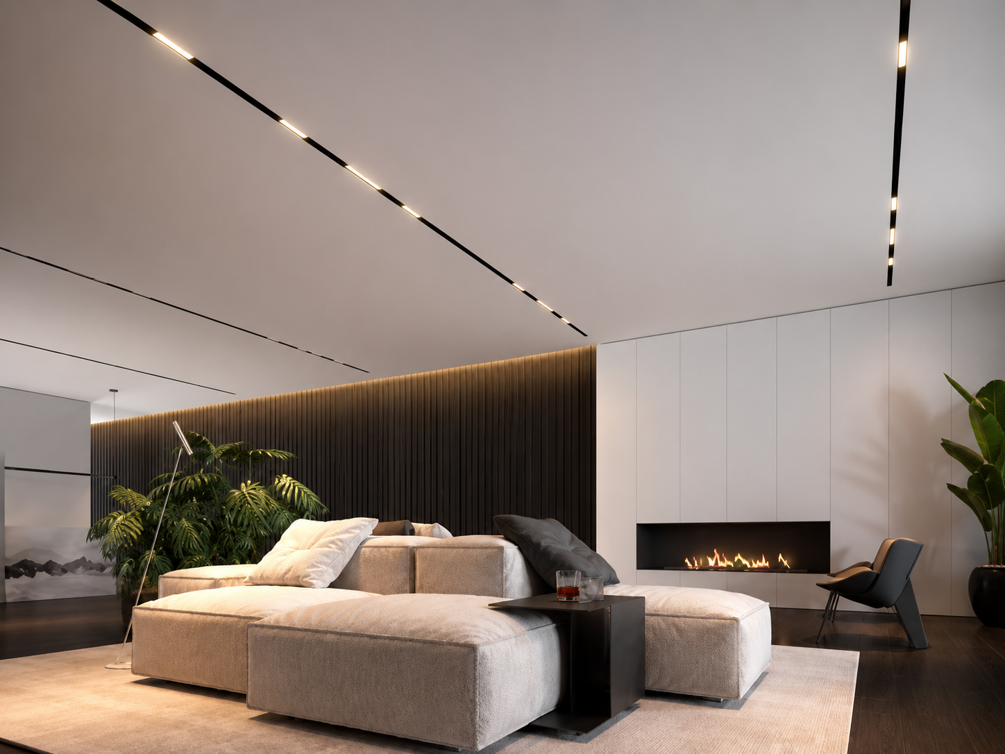 LED Recessed Magnetic track rail - view 4