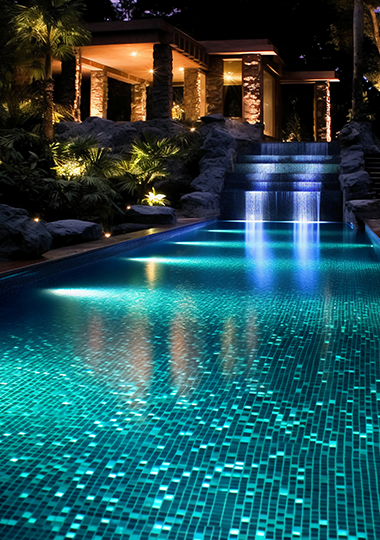 Swimming Pool Lighting lighting project - Dubai