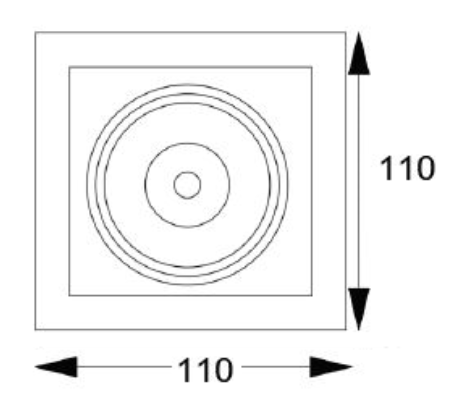 Rectangular LED downlight - view 2