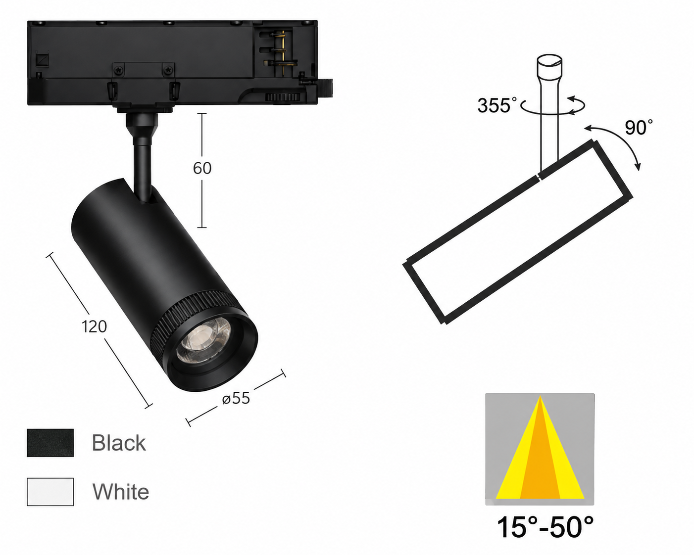 LED Recessed Magnetic Track Spot 10W - view 4