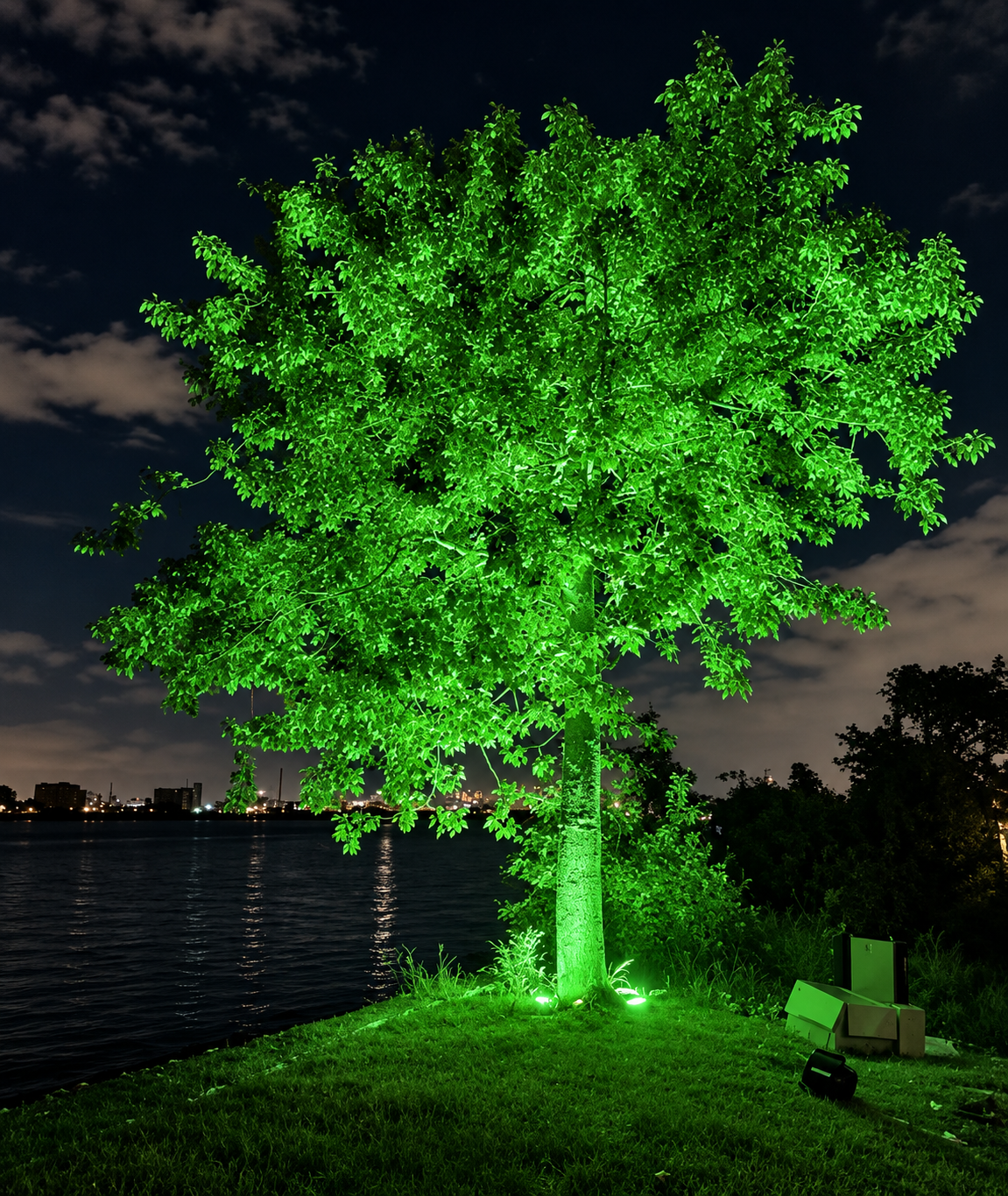 LED ring tree spike light - view 4